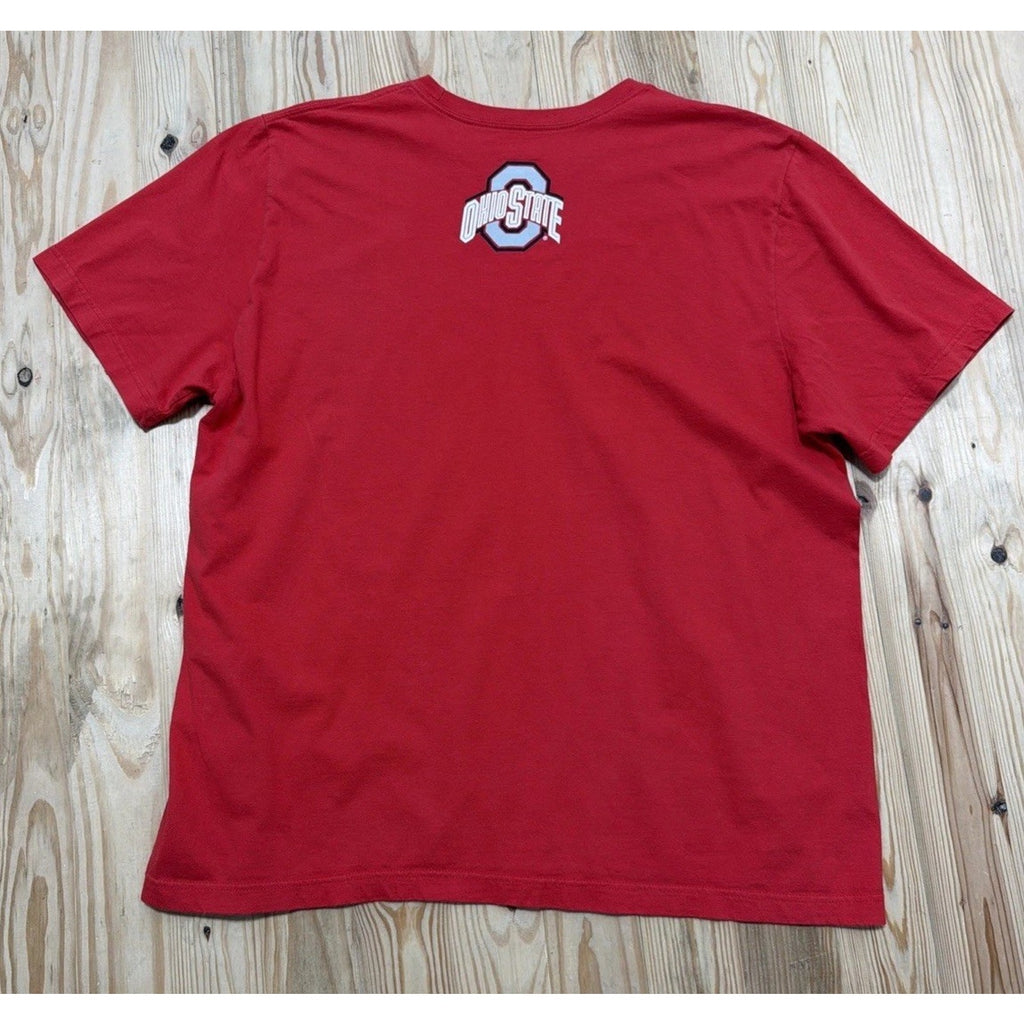 Ohio State Buckeyes Shirt Mens 2XL Red Short Sleeve Standard Fit Nike