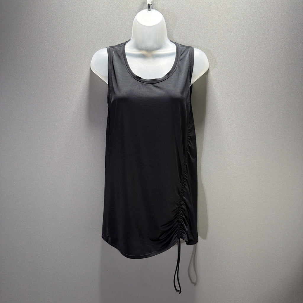 Athleta Ruched Tank Black Athleisure Athletic Size Medium Stretch