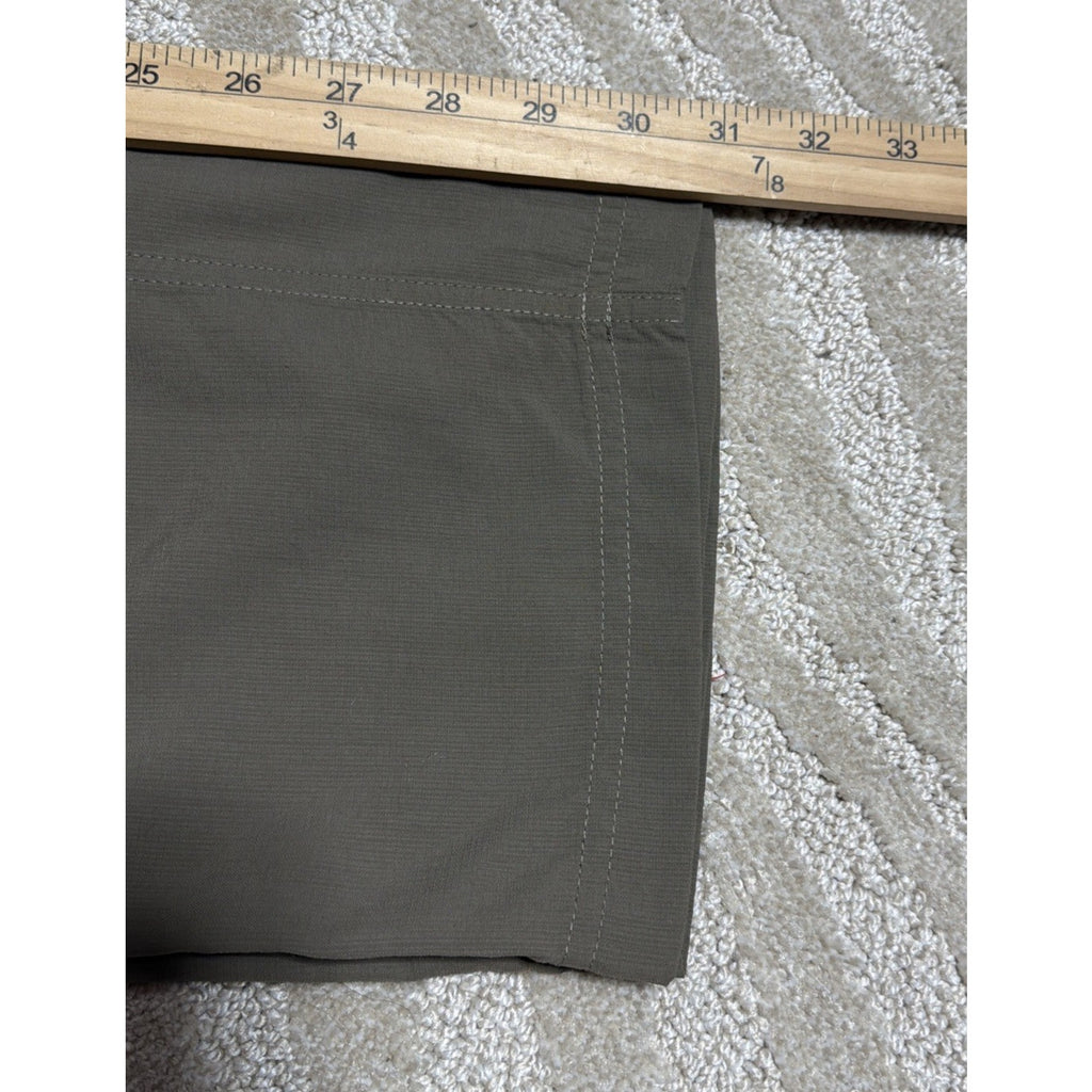 The North Face Pants Womens 28x31 Brown Nylon Roll Up Hiking Stow Pocket Ripstop