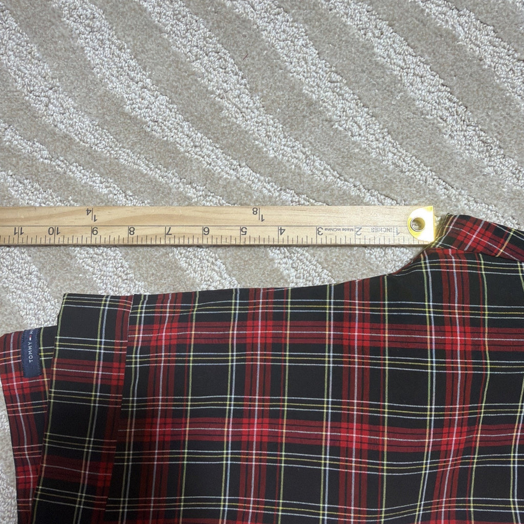 Tommy Hilfiger Plaid Pants Women 4 Red Black White Tartan Skinny Leggings NWT