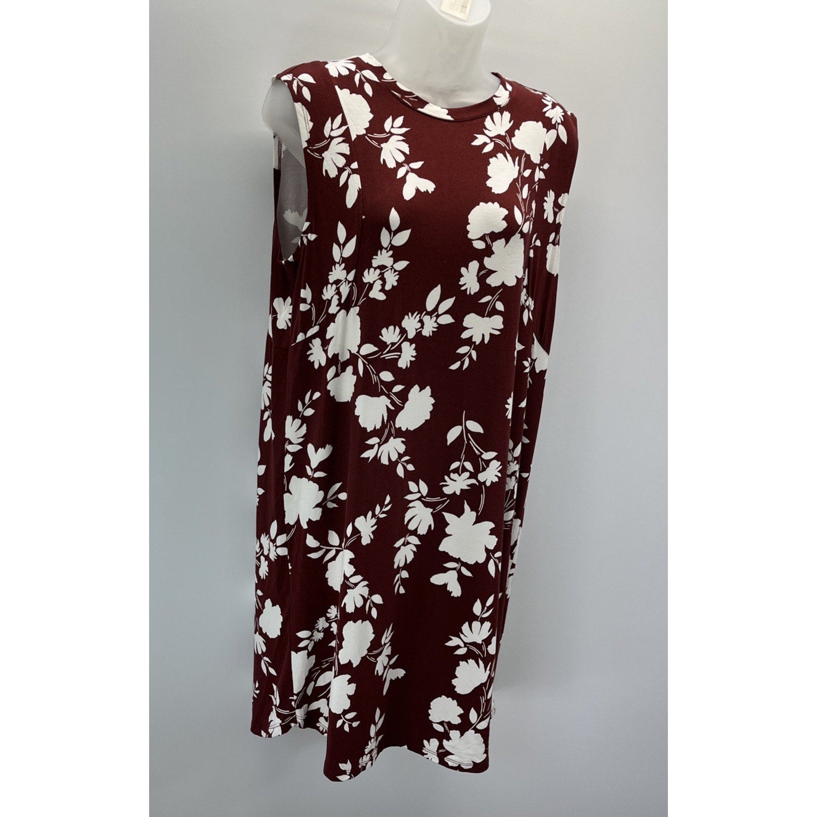 Maurices Sheath Dress Women M Floral White Sleeveless NEW With Tags