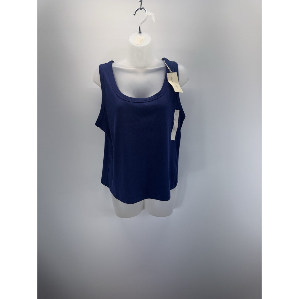 Universal Thread Ribbed Tank Top Women’s Size XXL Stretch Navy Blue