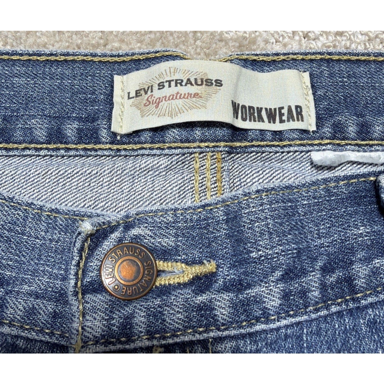 Levis Strauss Signature Carpenter Jeans Mens 48 x 30 painter utility workwear