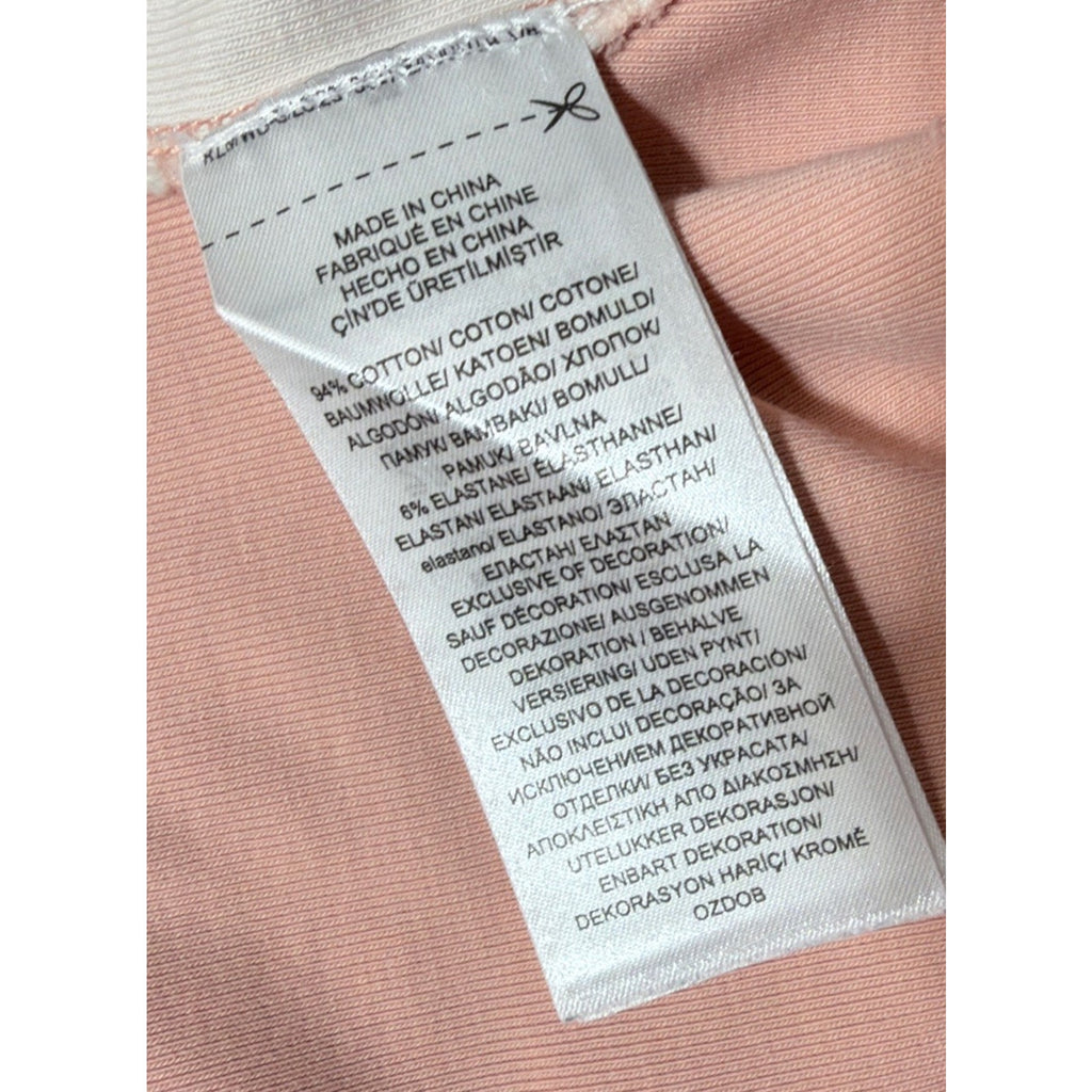 Women’s Lauren Ralph Lauren Blouse/Top XXL Pink Cream Cotton Stretch