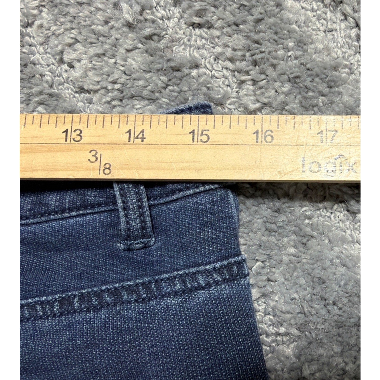 Quacker Factory Dream Jeannes Straight Leg Jeans Embellished Pocket 8 30x31