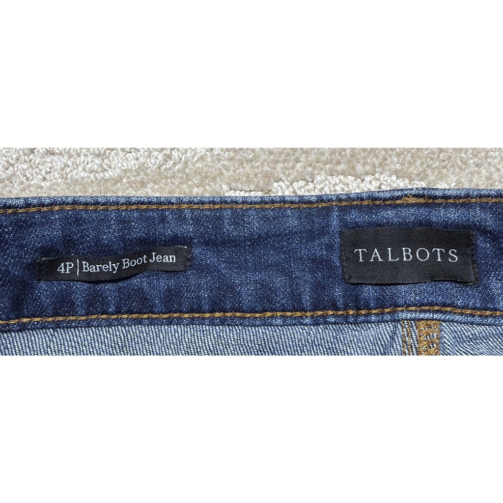 Talbots Jeans Womens 4 P Blue Barely Boot Five-Pocket Bootcut Stretch 29x28