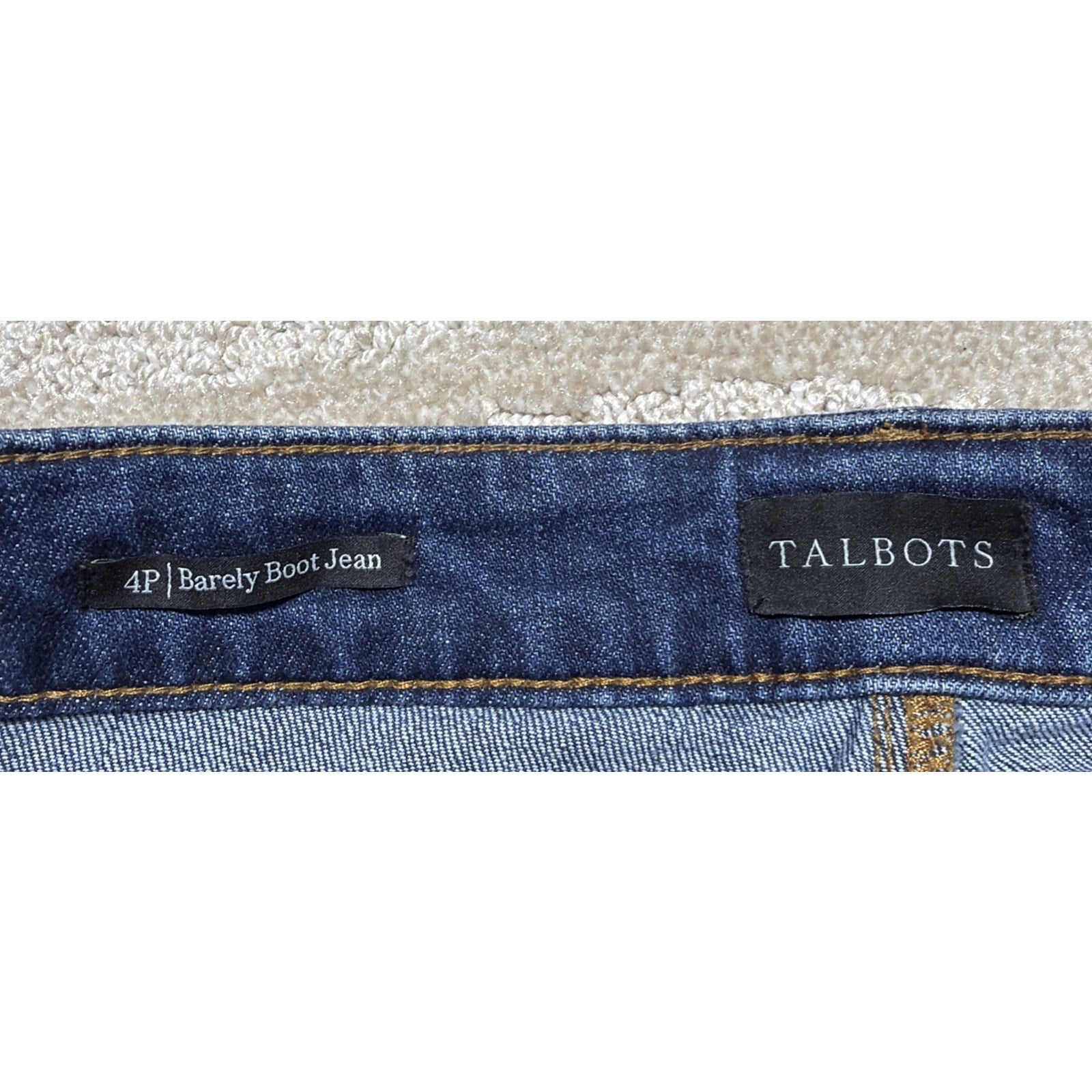 Talbots Jeans Womens 4 P Blue Barely Boot Five-Pocket Bootcut Stretch 29x28