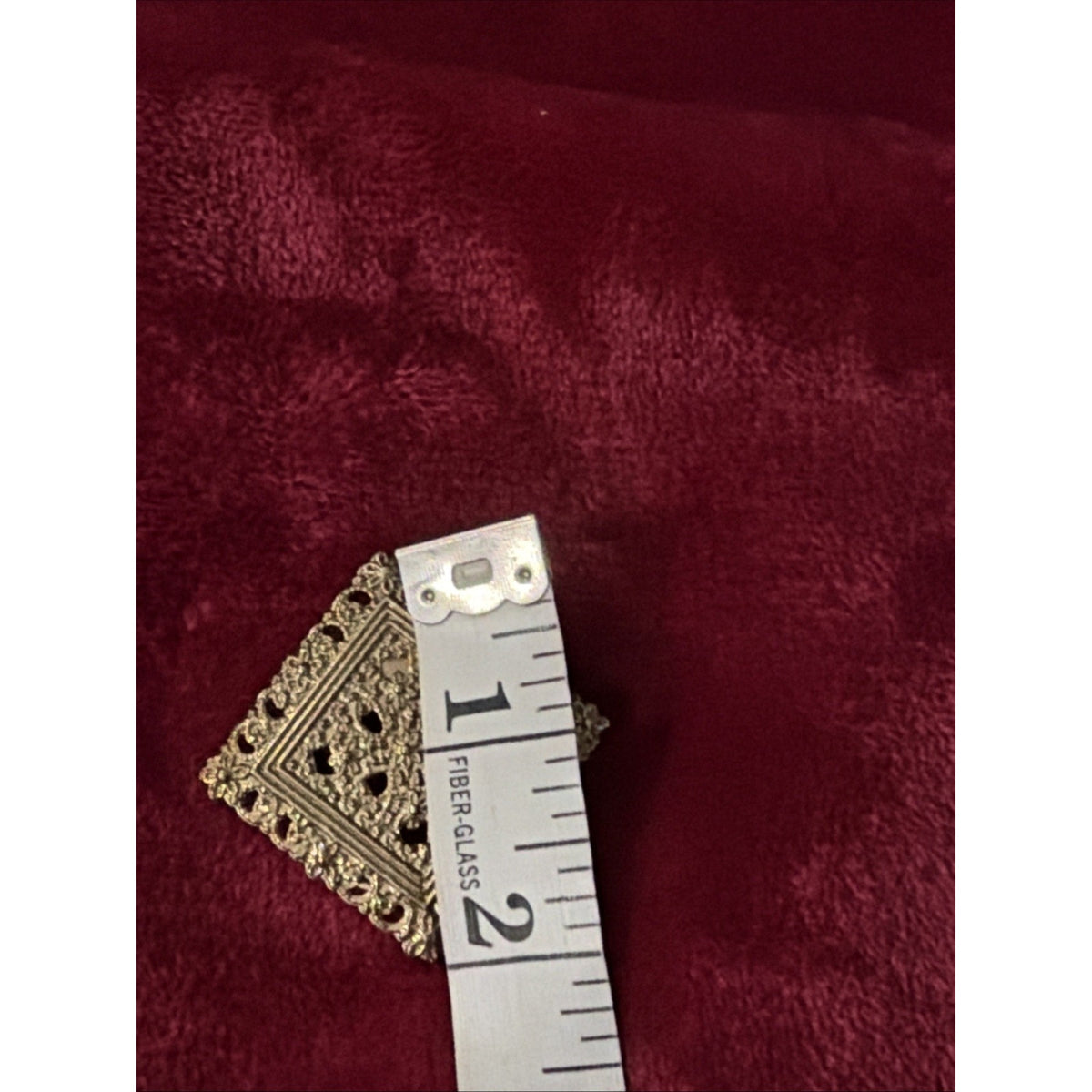 Vintage Gold Tone Filigree Square Scarf Clip
