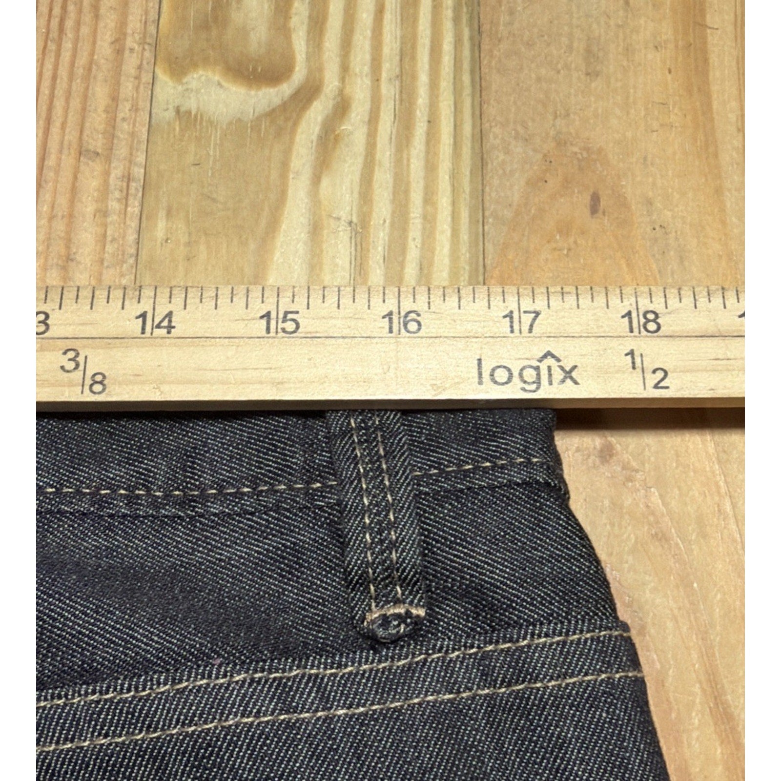 Nautica Wide Leg Ankle Jeans Womens Size 12 High Rise Dark Wash Stretch Flap