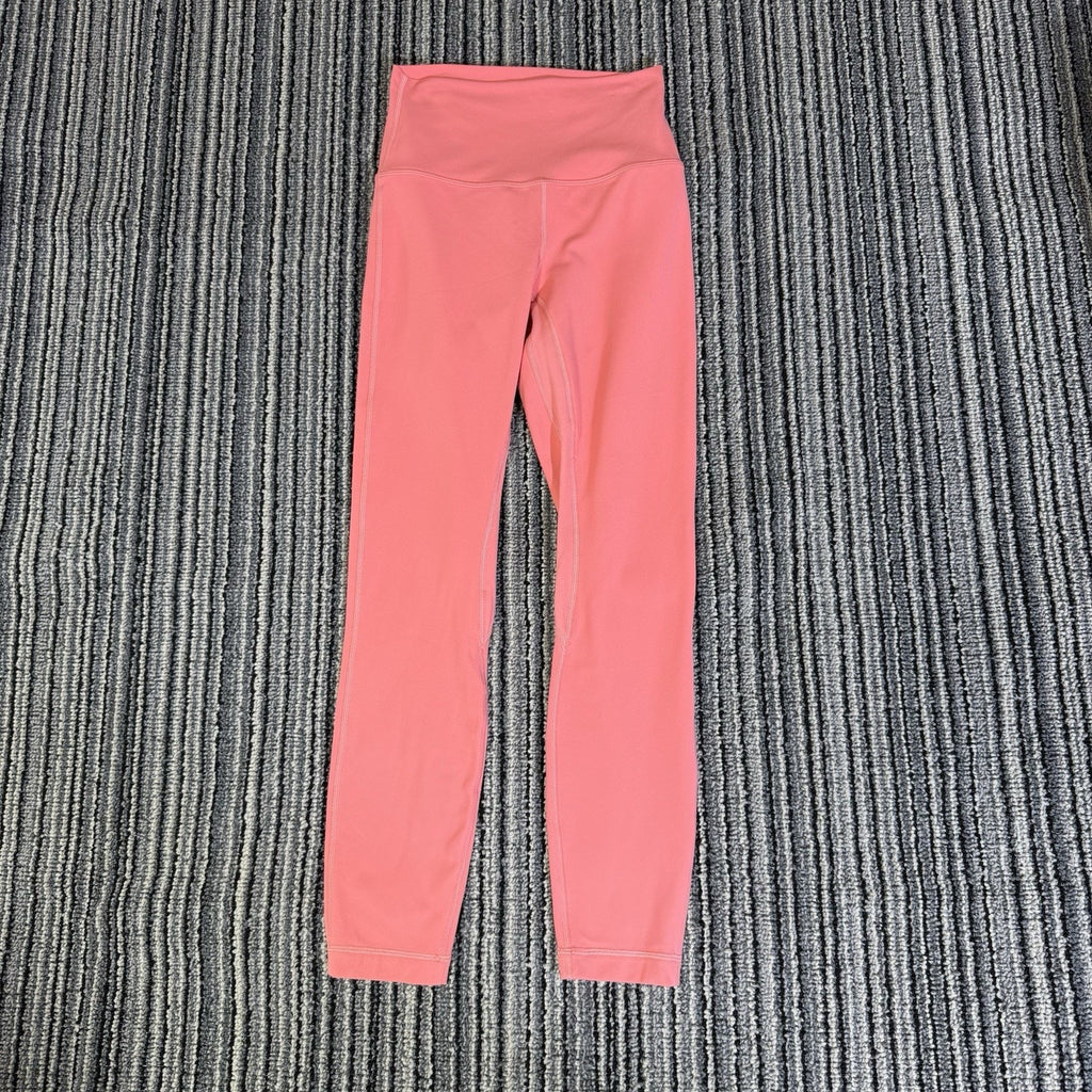 lululemon Women’s Size 4 High Rise Leggings Coral Pink 25” Inseam