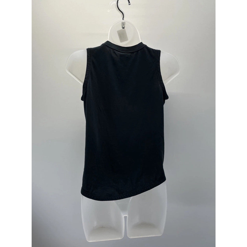 Nike Tank Women Large Black Big Swoosh Paint Splatter Workout Gym