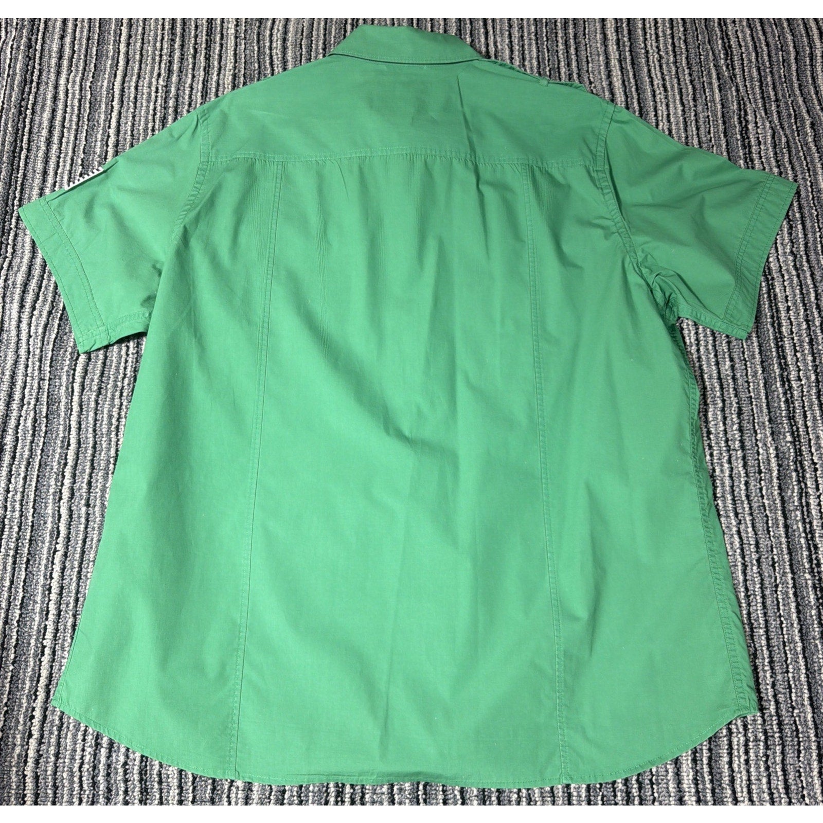 Vintage Y2K Rocawear Button Up Shirt Mens 3XL Green Short Sleeve Streetwear