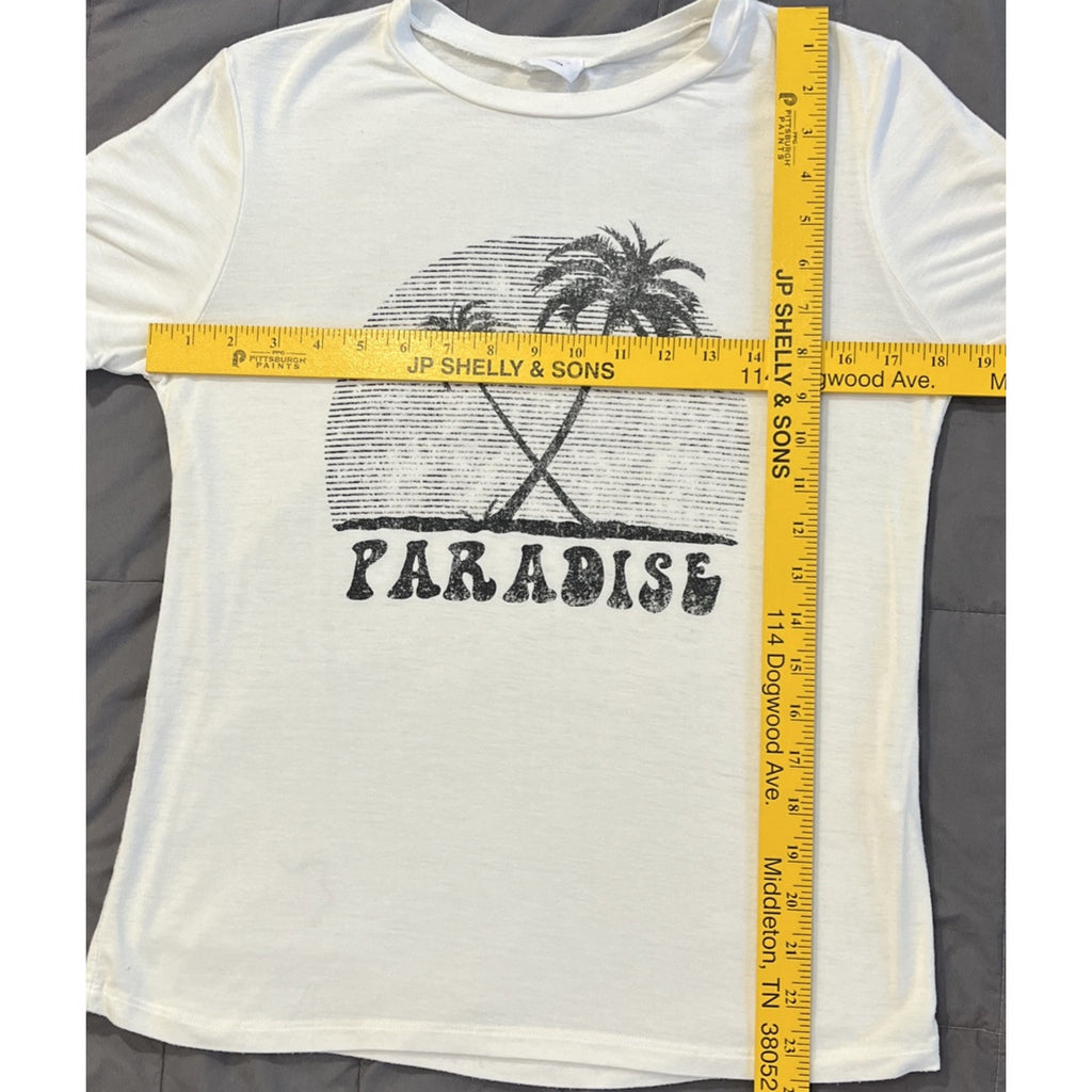 Le Lis Super Soft Bamboo Made Paradise Graphic T-Shirt Size M