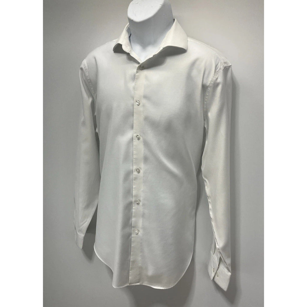 Calvin Klein Steel Non Iron Slim Fit Button Up Dress Shirt Size Large