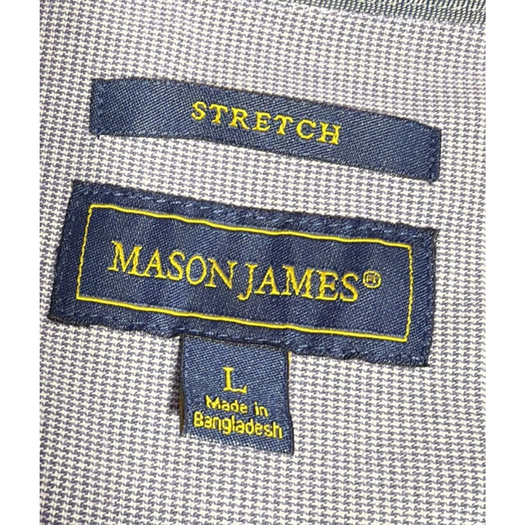 Mason James Men's Dress Shirt Size L Purple Long Sleeve Button Up Stretch