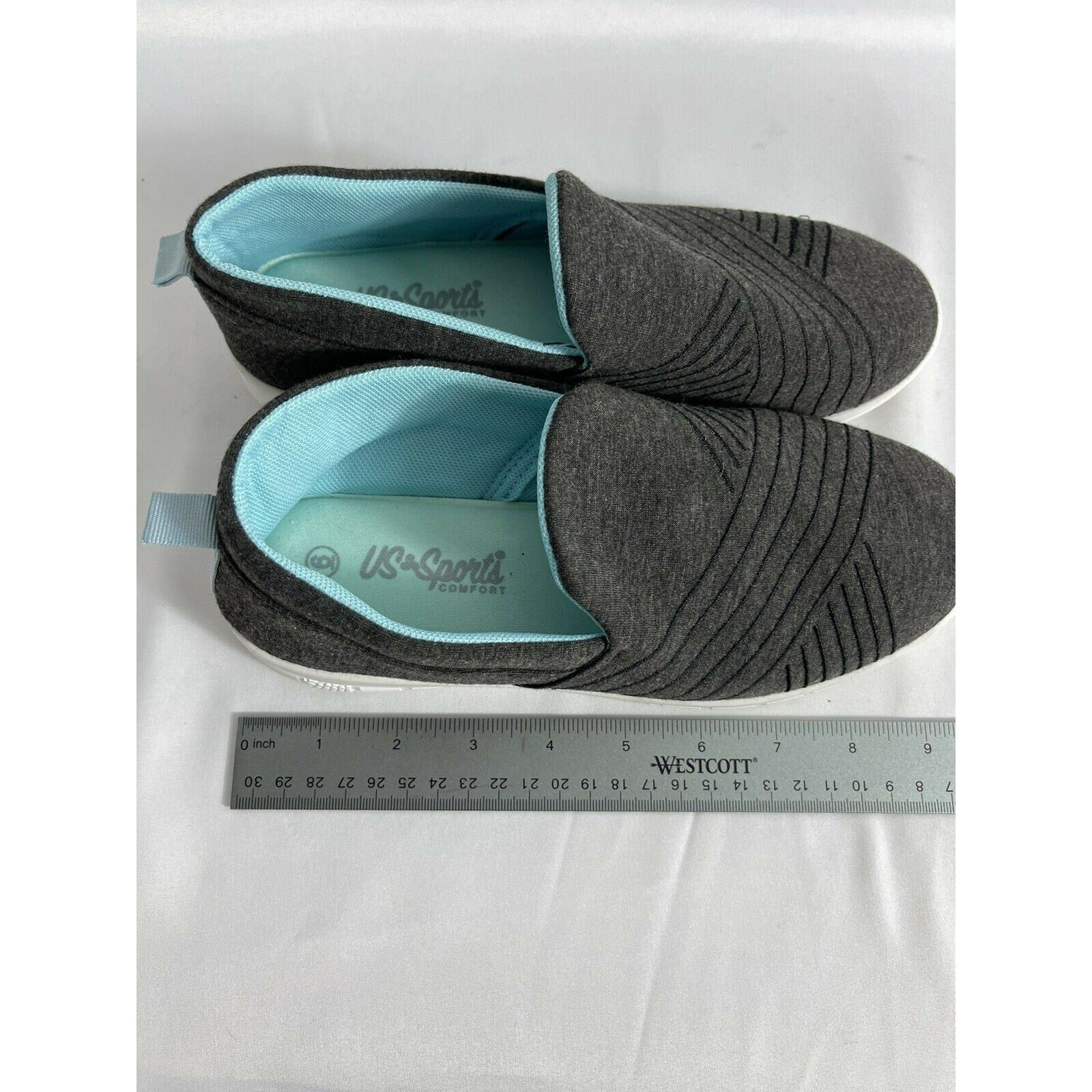 US Sports Ladies Women Slip On Walk Go Sports Comfy Sock Sneakers Shoes Size 6
