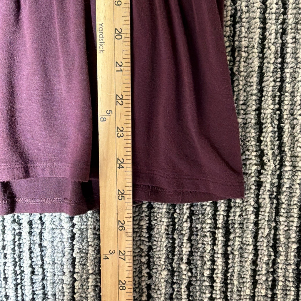 American Eagle Soft Sexy S Emroidered Shirt Short Sleeve Burgandy Boho Gypsy Y2k