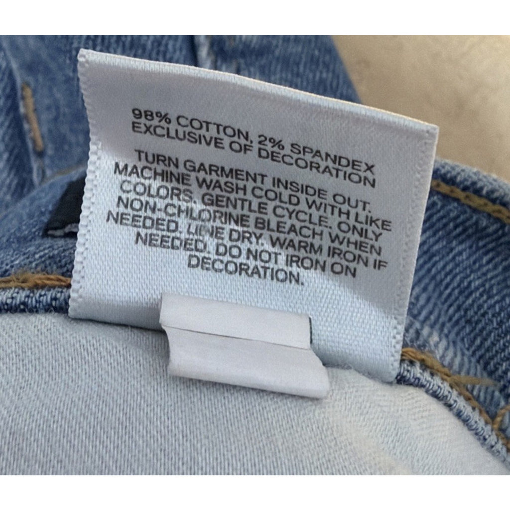 Express Women Floral Embroidered Boho Super High Rise Slim Denim Jeans Sz 10R