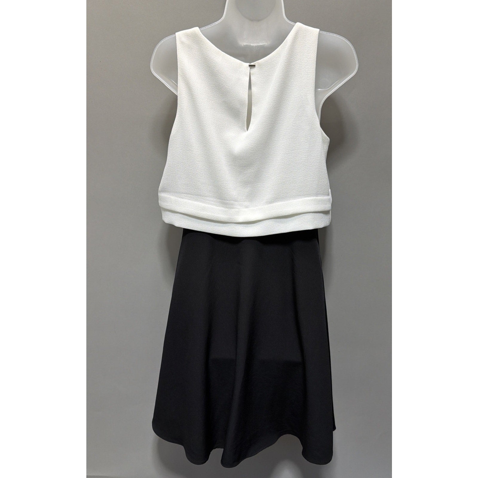 The Limited Colorblock Fit & Flare Dress Women’s Size 4 Black White Sleeveless
