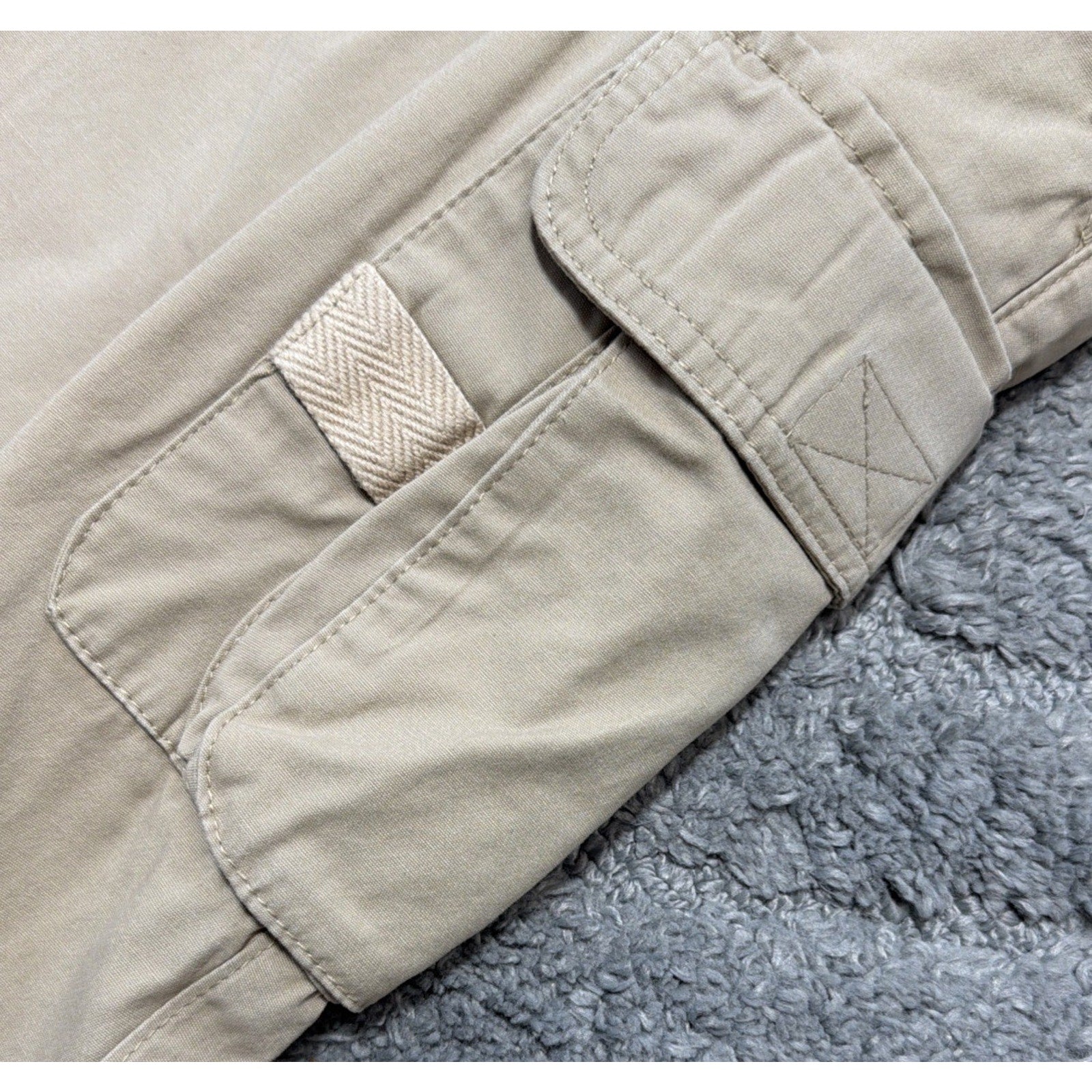 Orvis Cargo Pants Mens 42 Khaki Cotton Hiking Utility Outdoor Workwear Pockets