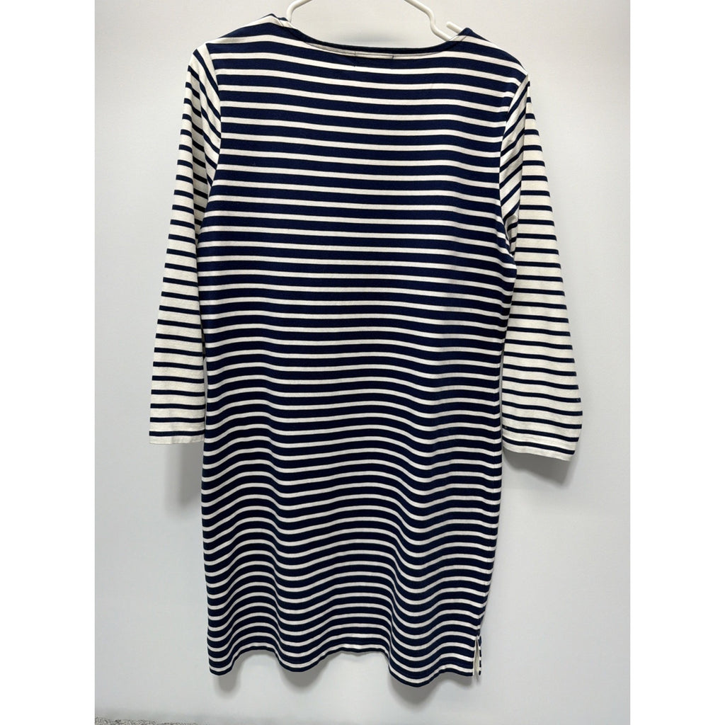 Vineyard Vines Women Navy Mixed Stripe Knit Dress Size Medium