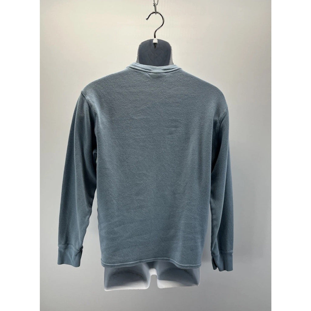 Polo Ralph Lauren Sweater Men Large Waffle Blue Sleepwear Pajama Outdoors Cotton