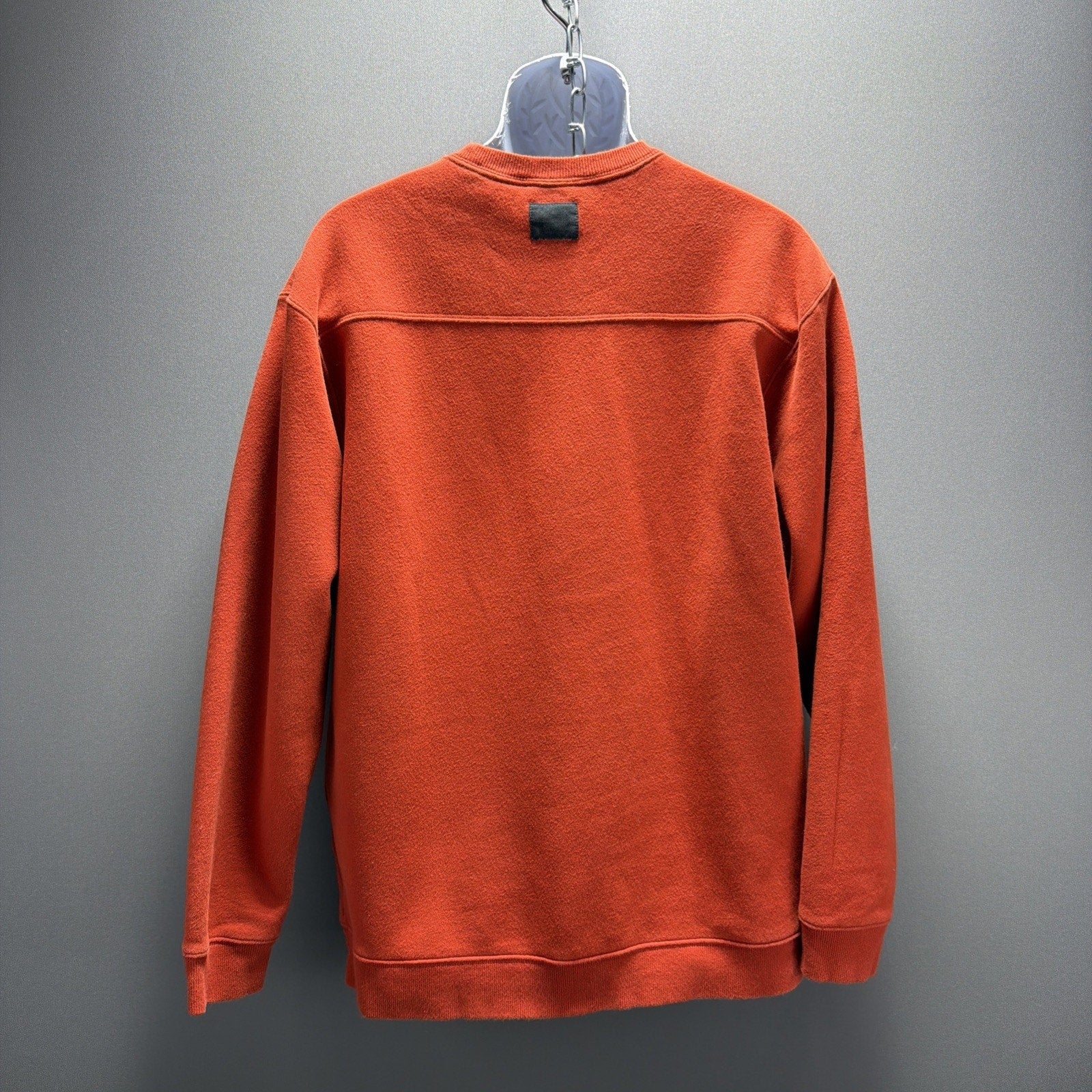 Columbia Orange Embroidered Logo Super Soft Fleece Sweater Size L Mens