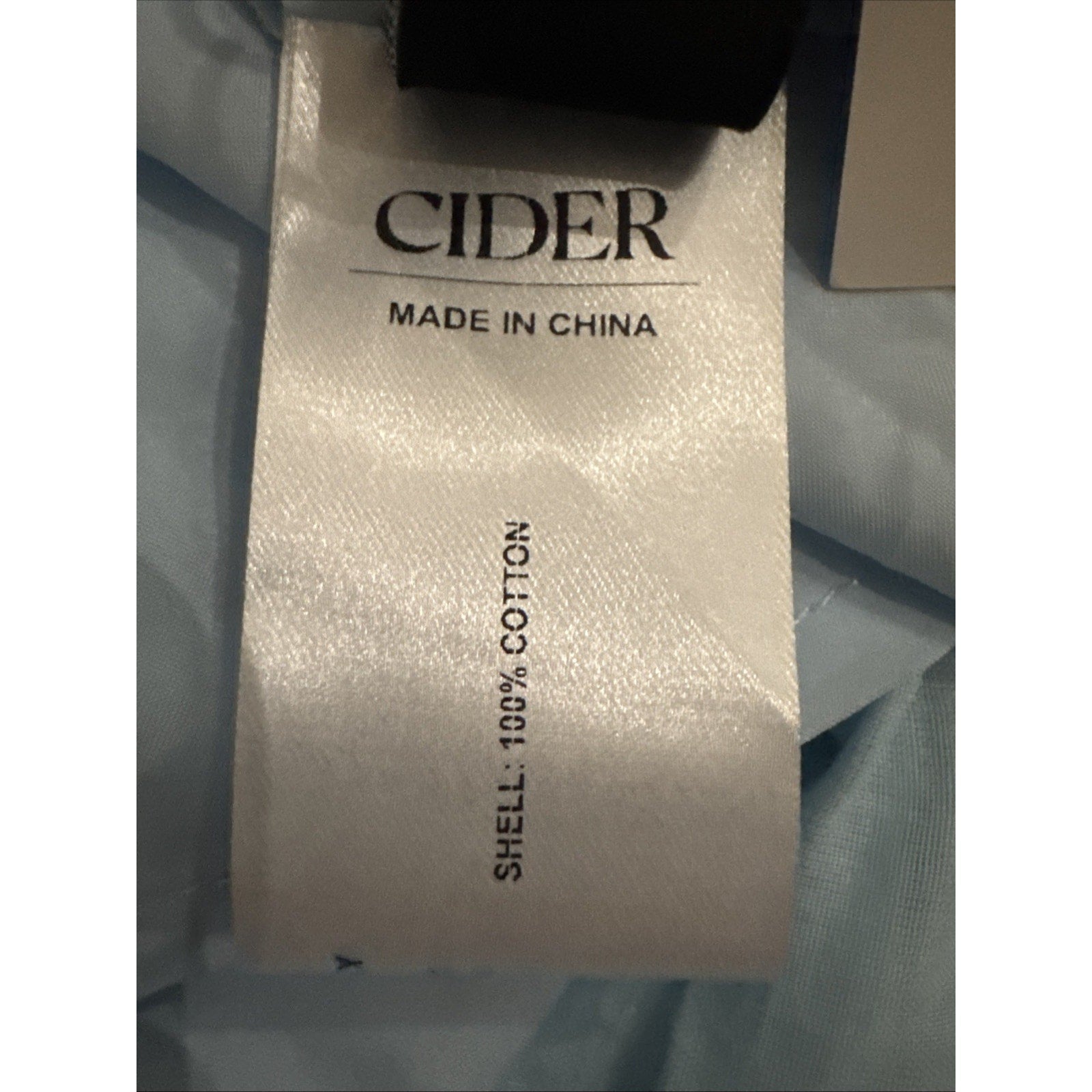 Cider Blue Eyelet Babydoll Mini Dress Tie Shoulder Cottagecore NWT Women M