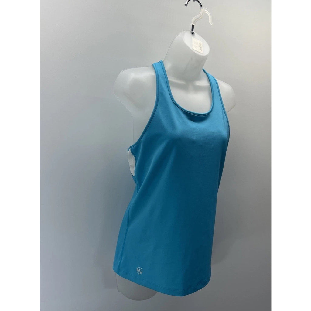 Lauren Ralph Lauren Performance Tank Top Womens M Blue Racerback Mesh