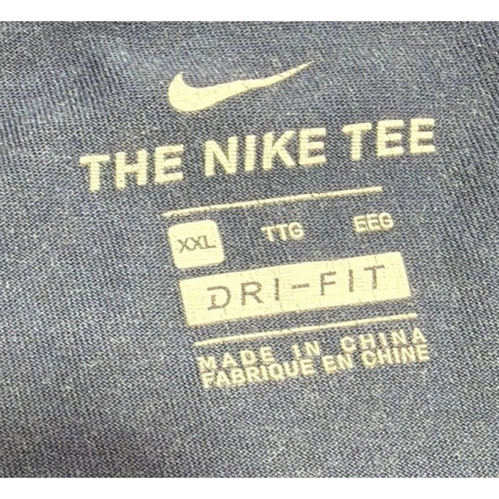 NIKE TEE dri fit Men’s long sleeve pull over athletic shirt navy blue XXL