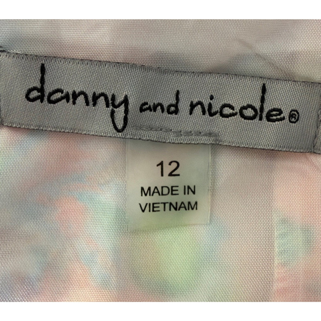 NWT Danny And Nicoles Ivory/Coral Floral Sleeveless Fit & Flare Dress Sz 12, $72
