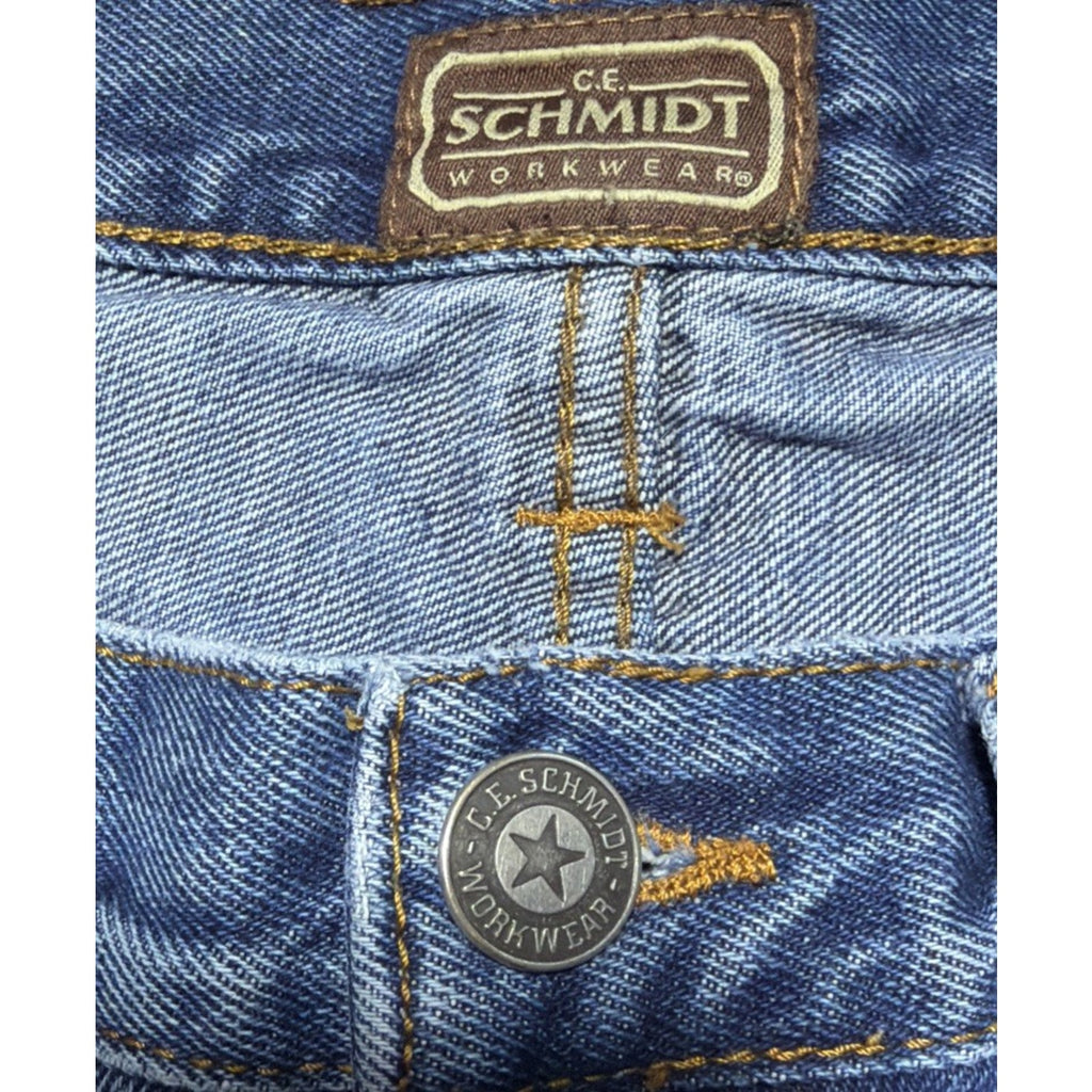C.E. SCHMIDT Workwear Denim Jeans Mens 34x30 Medium Wash Straight Leg