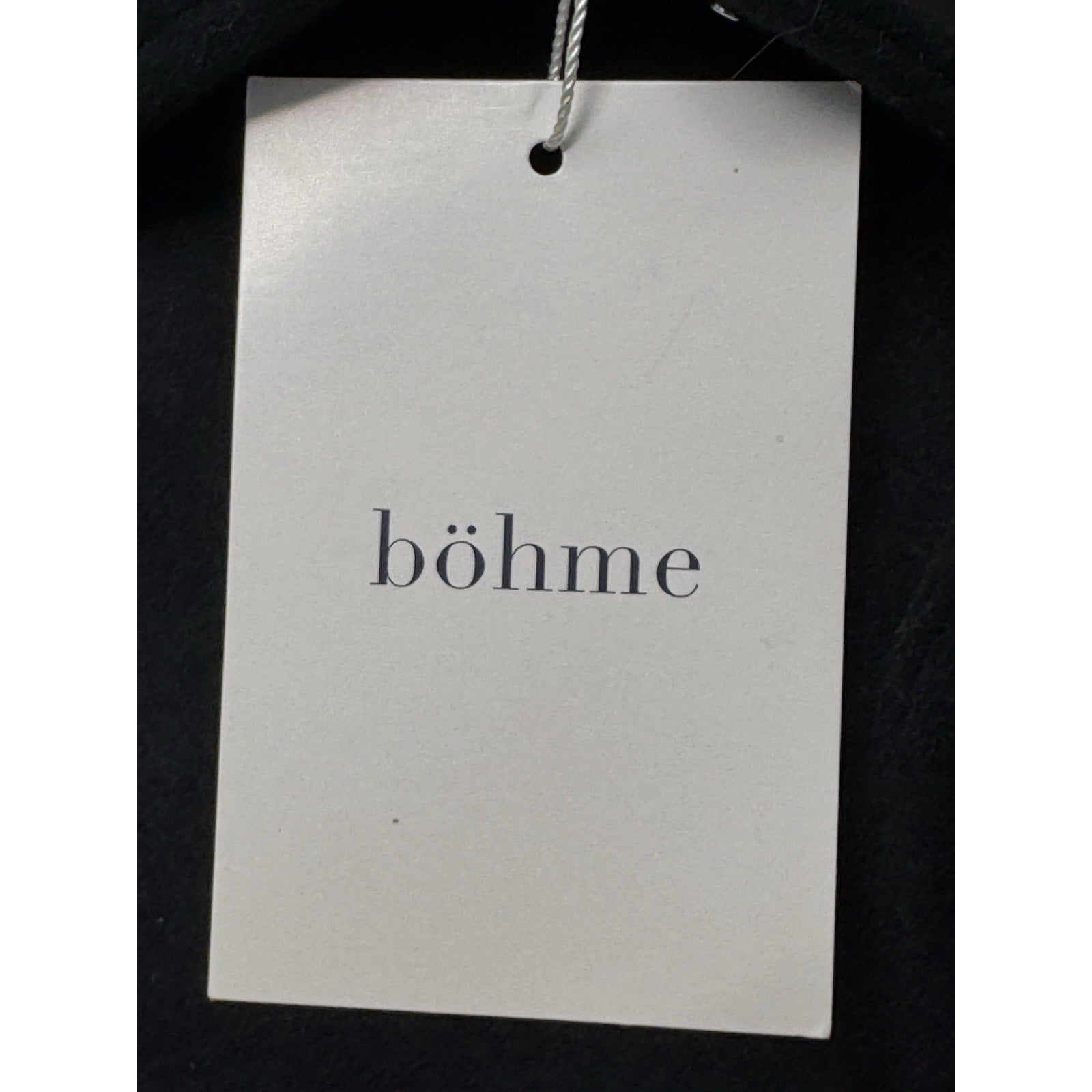 BOHME Stadium Bomber Vest Jacket Black Mono B Pockets Size Large