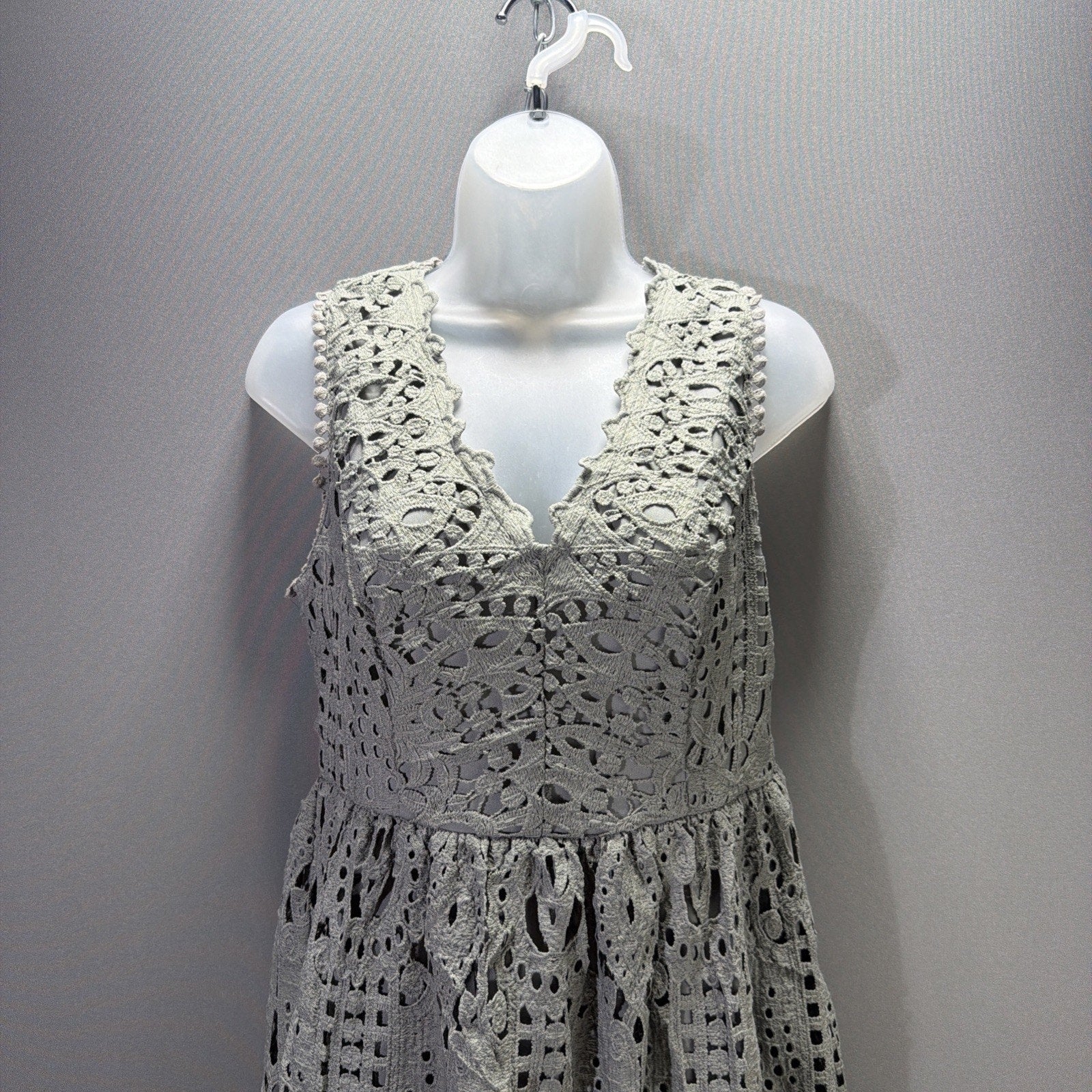 Altar'd State Gray Grey Lace Dress Size Medium - Beautiful!