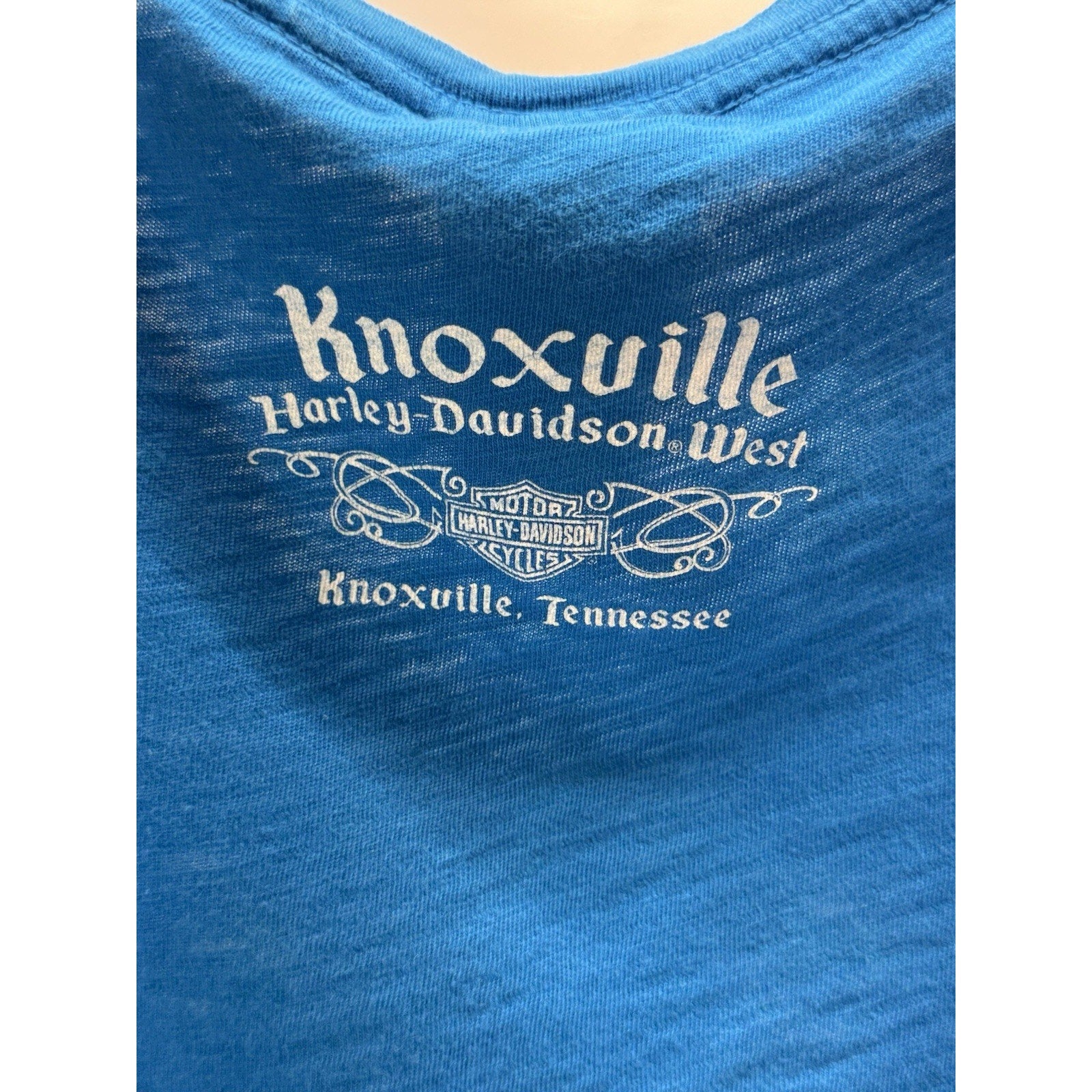 Harley Davidson Motorcycle Women's Knoxville West Size Small Blue 2012