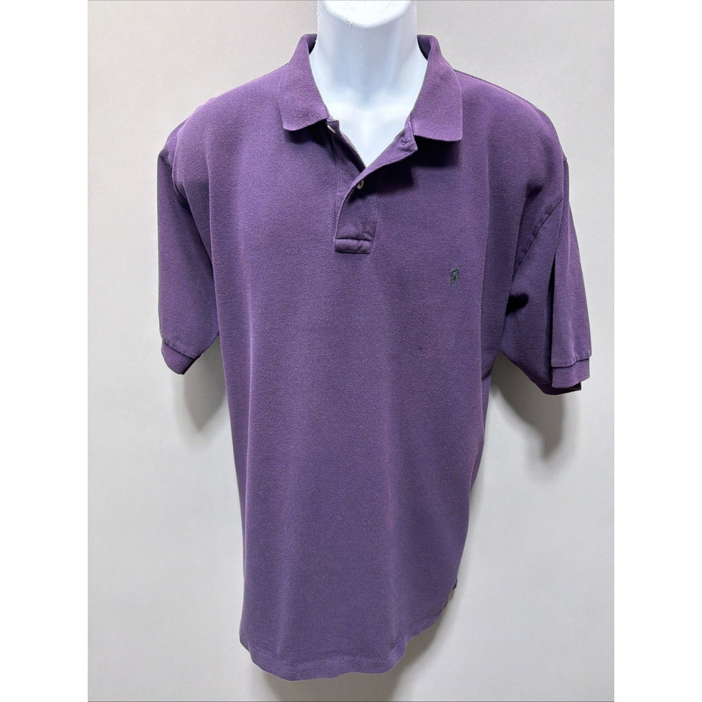 Polo Ralph Lauren Mens Shirt XXL Purple Embroidered horse logo Preppy Casual