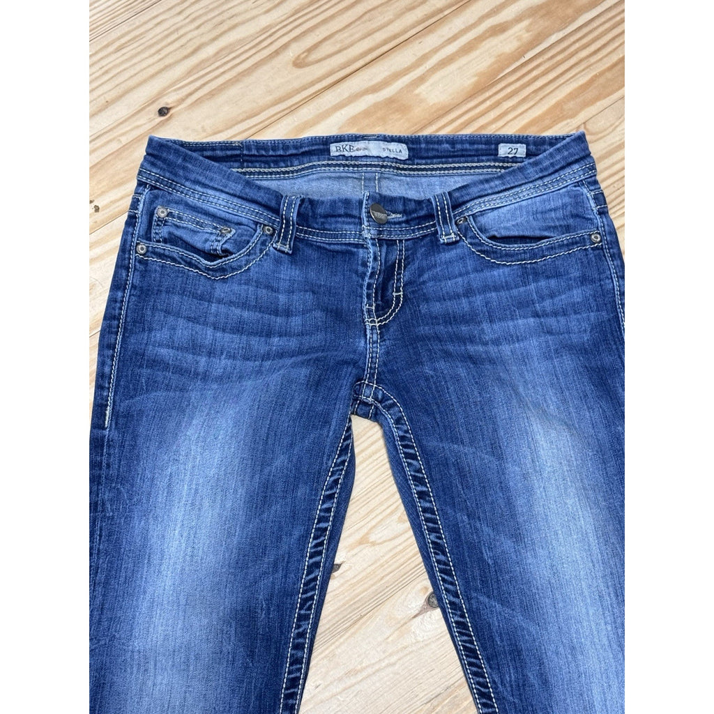 BKE Denim Buckle Stella Straight Stretch Low-Rise Jeans Women’s Size 27