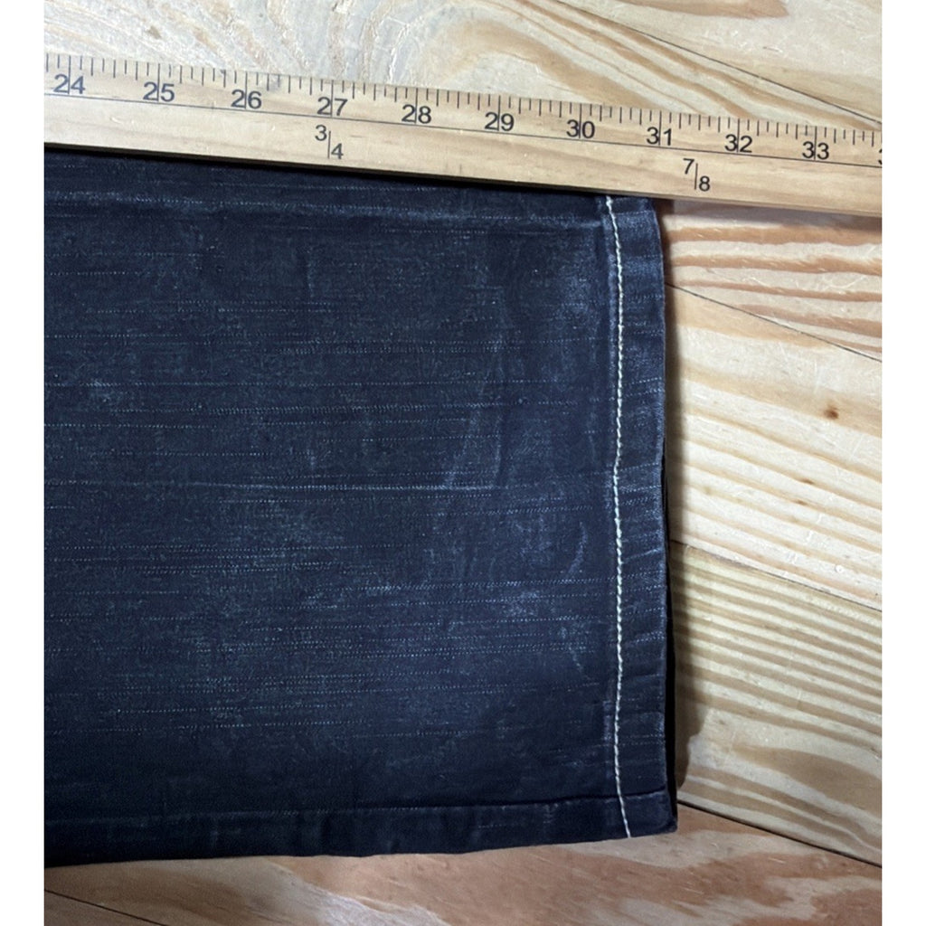 Vintage Old Skool Jeans Mens 36x32 Black Baggy Hip Hop Skater Y2K