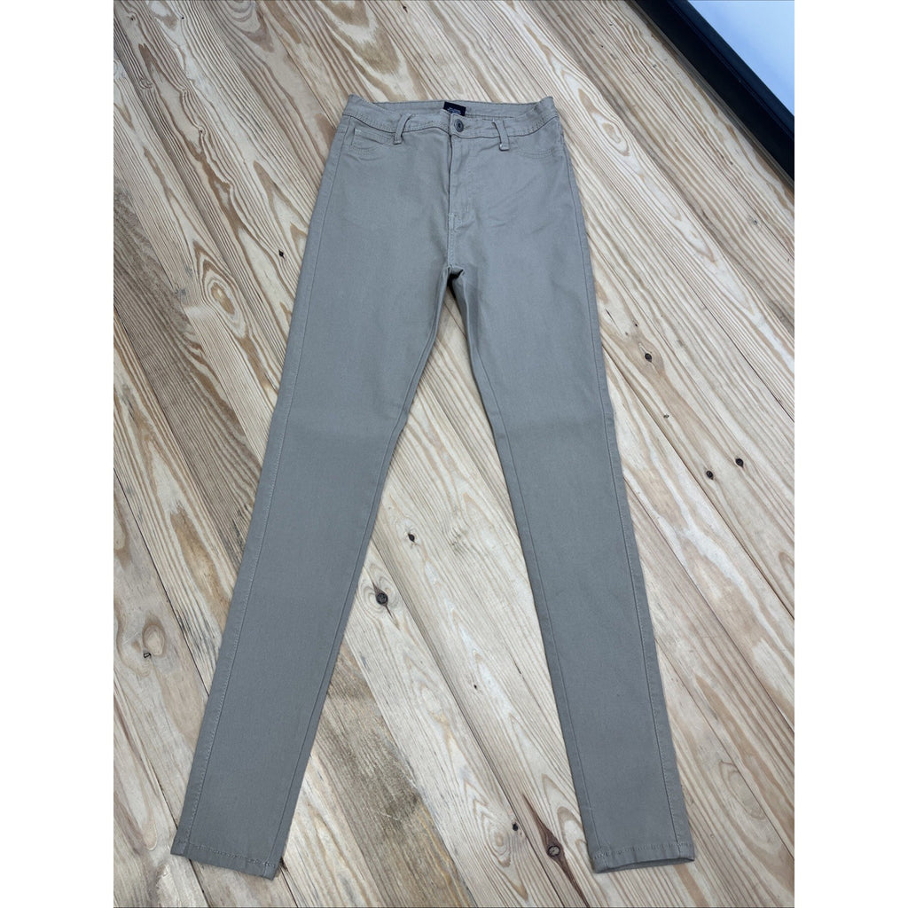 LOVER BRAND FASHION Womens Jeans Biege Skinny Ankle Large