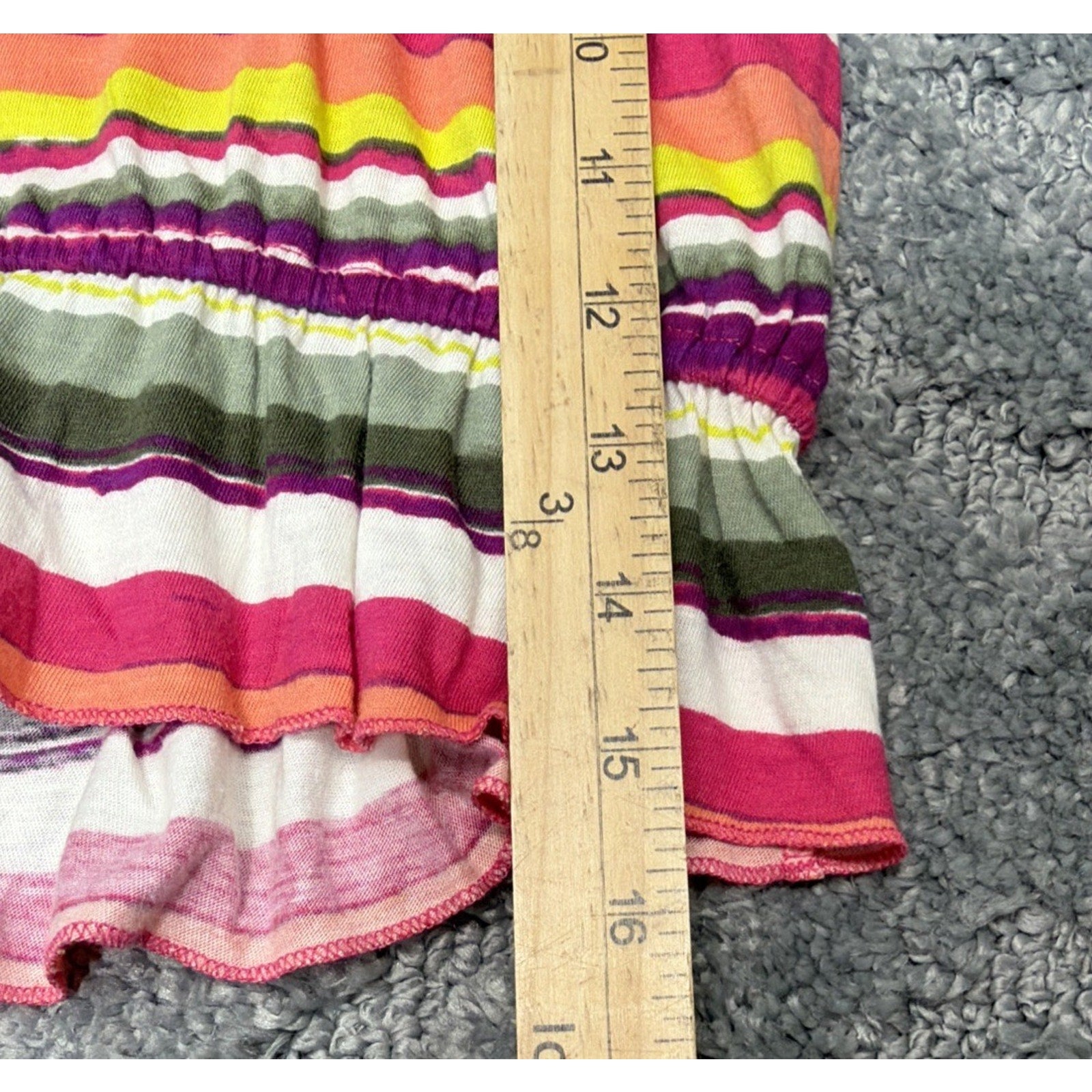 Arizona Girls Size M Plus Multi Colored Striped Sleeveless Knit Shirt New