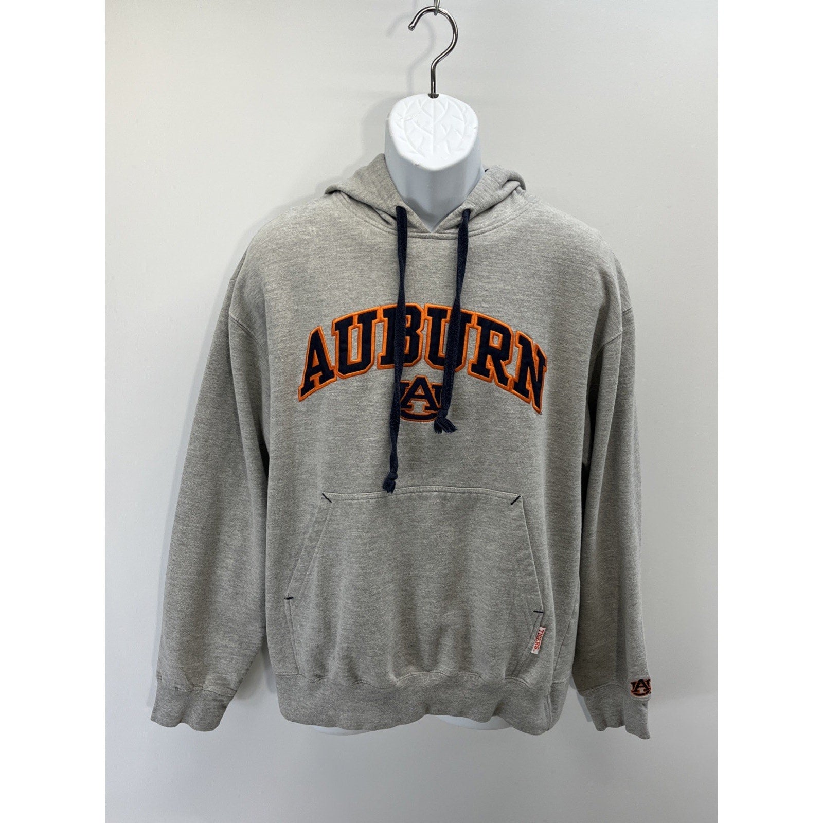 Men’s Auburn Tigers Long Sleeve Hoodie 3 Square By Royce Apparel Size L Gray