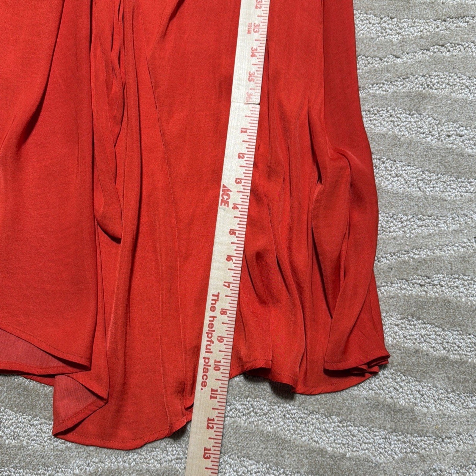 NWT Cortefiel Women M Coral Tie Front Midi Dress Sleeveless V Neck Resort