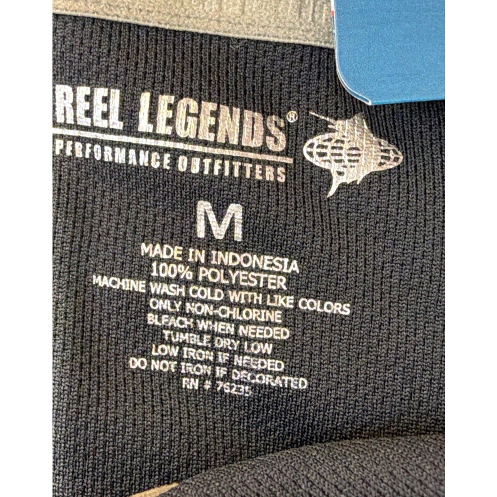 Men’s Reel legends UPF 40 Pullover With Hood Anthracite Black Color Size M NWT