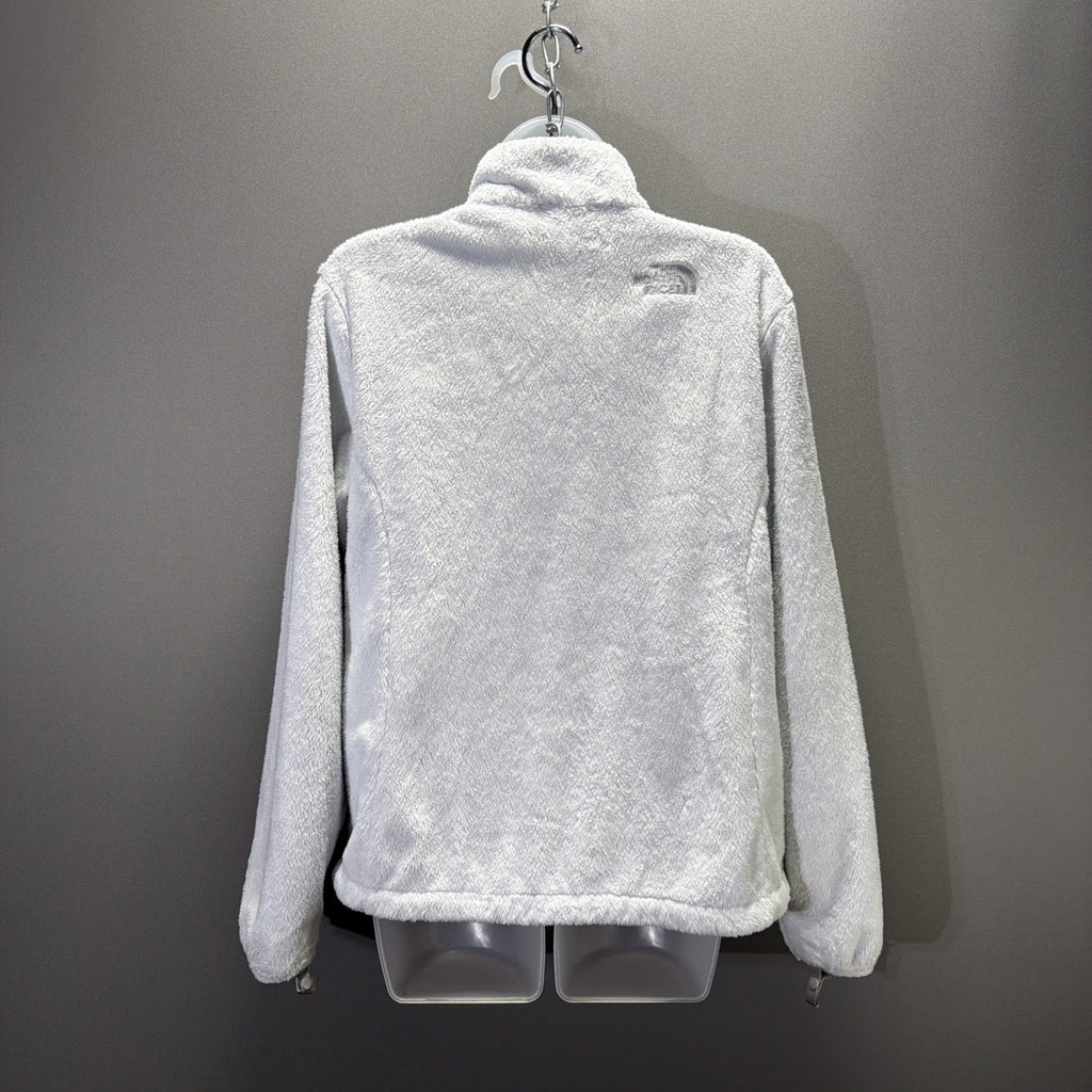 The North Face Osito Women’s White Full Zip Logo Mid-Length Jacket Size L