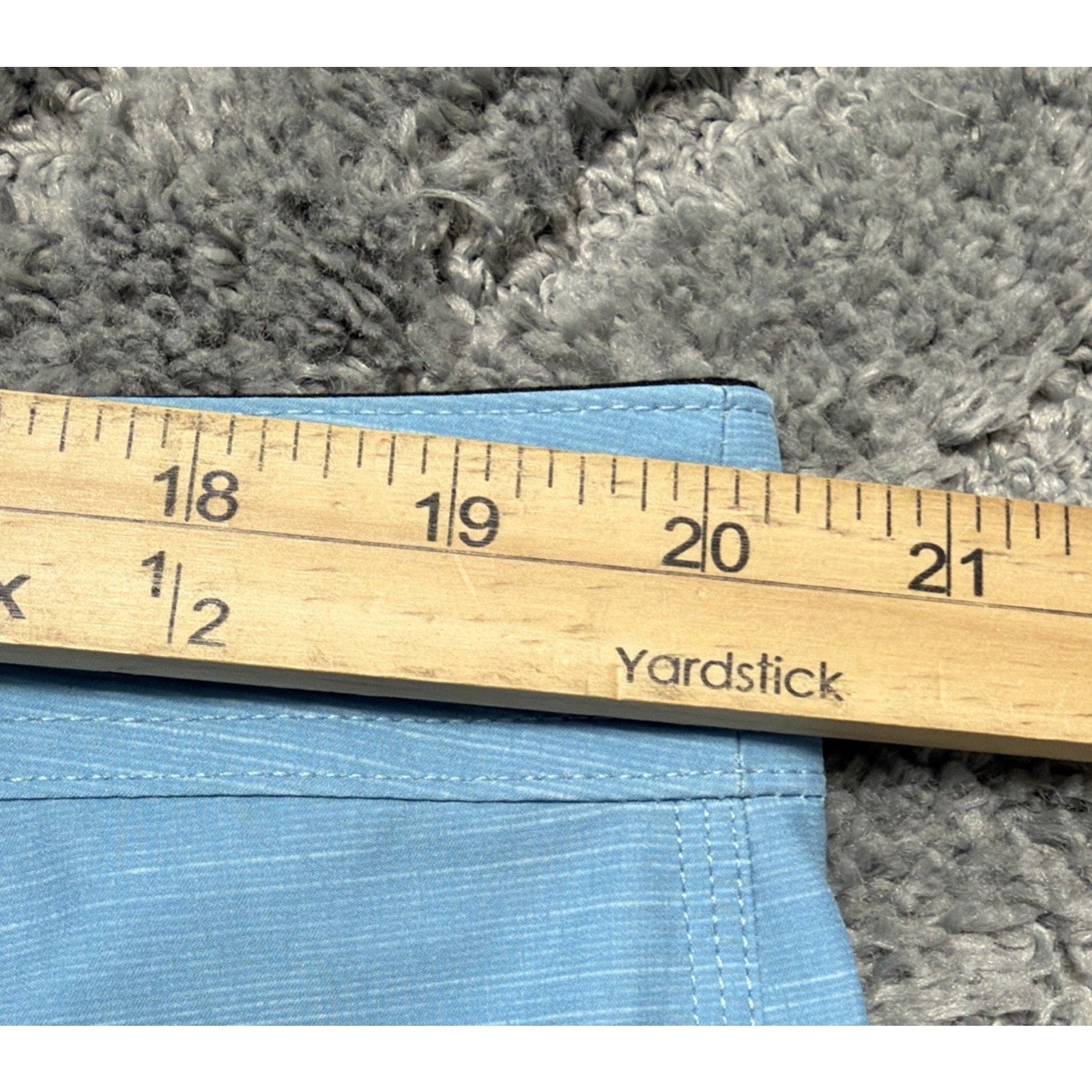 O'NEILL Stocked Men's Blue Boardshorts Standard Fit 20" Outseam Zip Pocket - 40