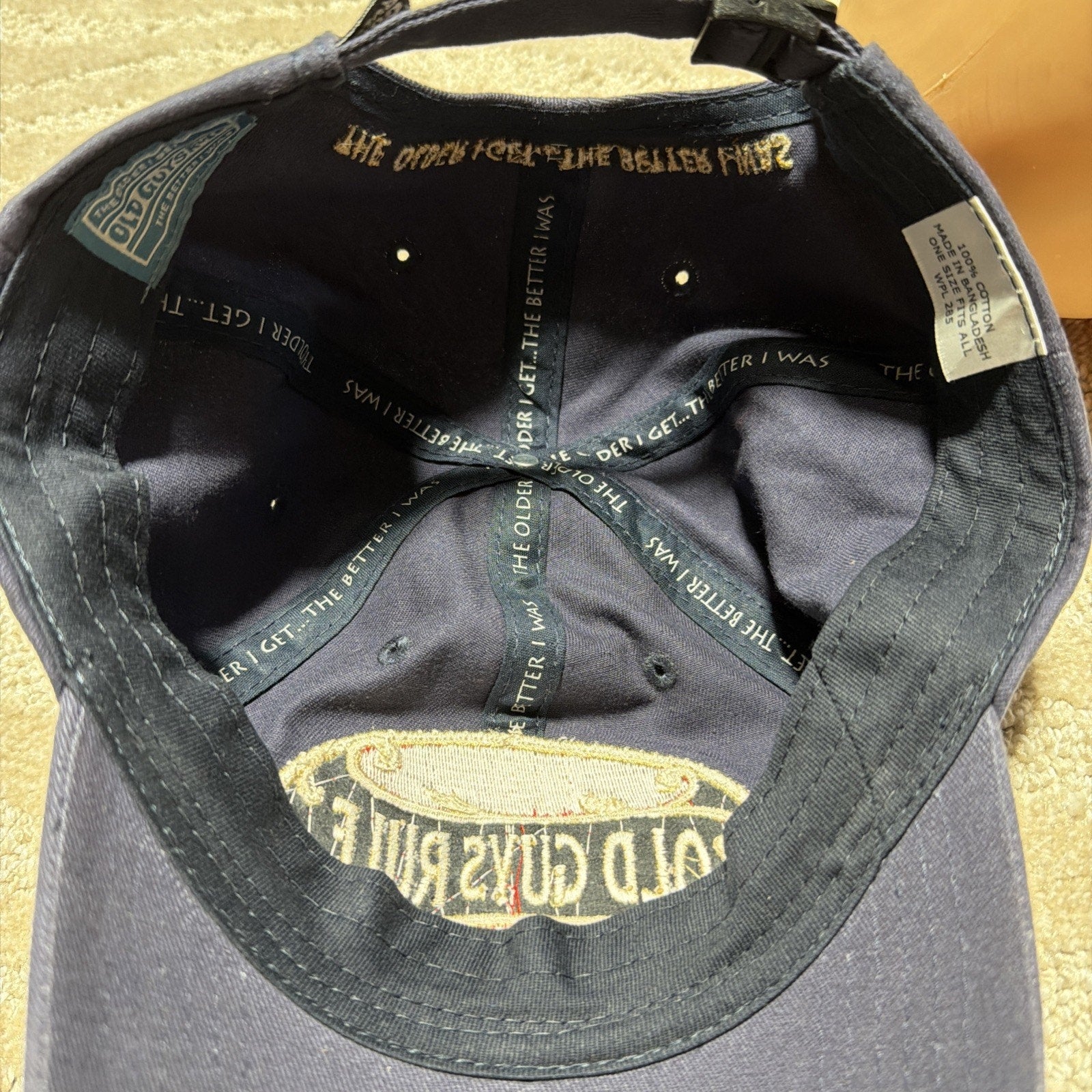 Old Guys Rule Dad Hat Cap The Older I Get 3D Woven Patch Blue