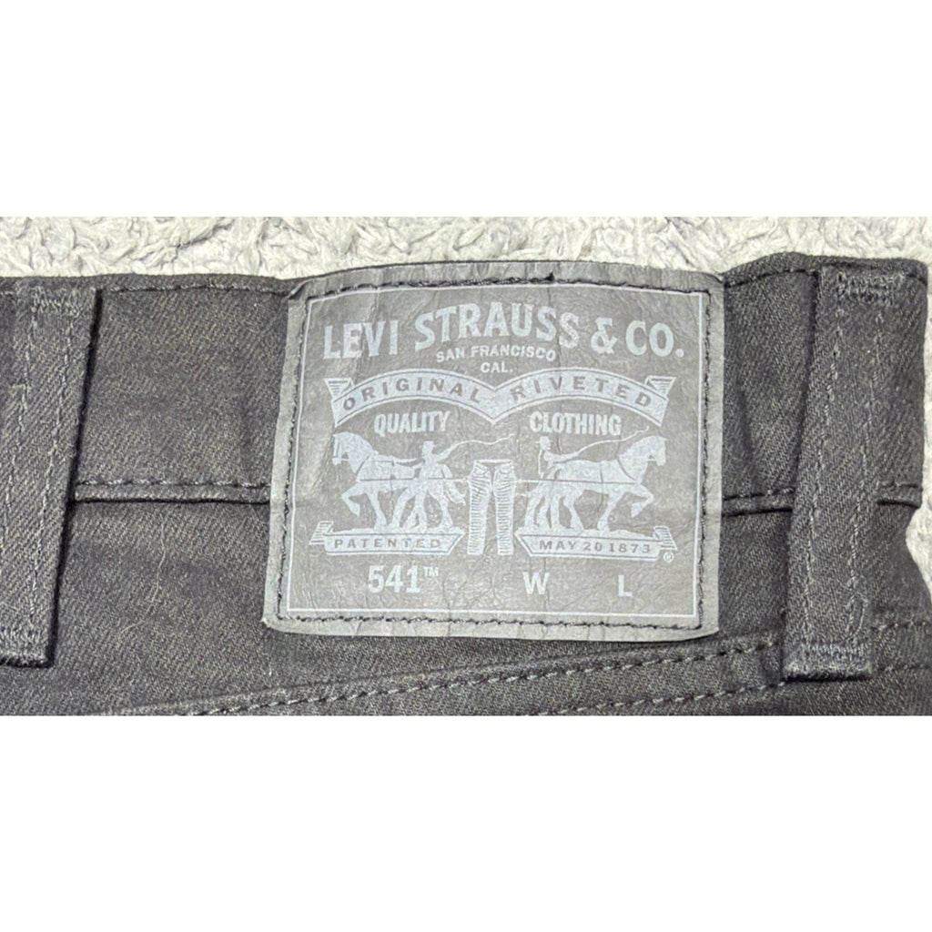 Levi’s 541 Athletic Taper Jeans Mens 44x30 Black Stretch Denim Big & Tall