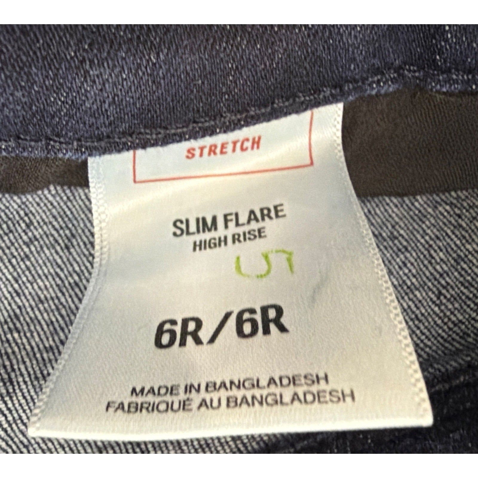 Calvin Klein Women High Rise Slim Flare Denim Jeans Size 6 Reg 29x33