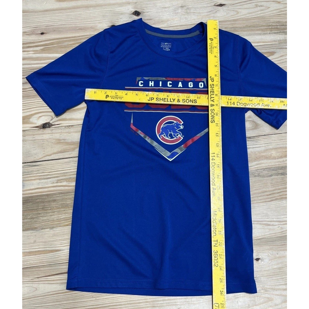 MLB Boys Royal Blue & Red CHICAGO CUBS National League T-Shirt Size L