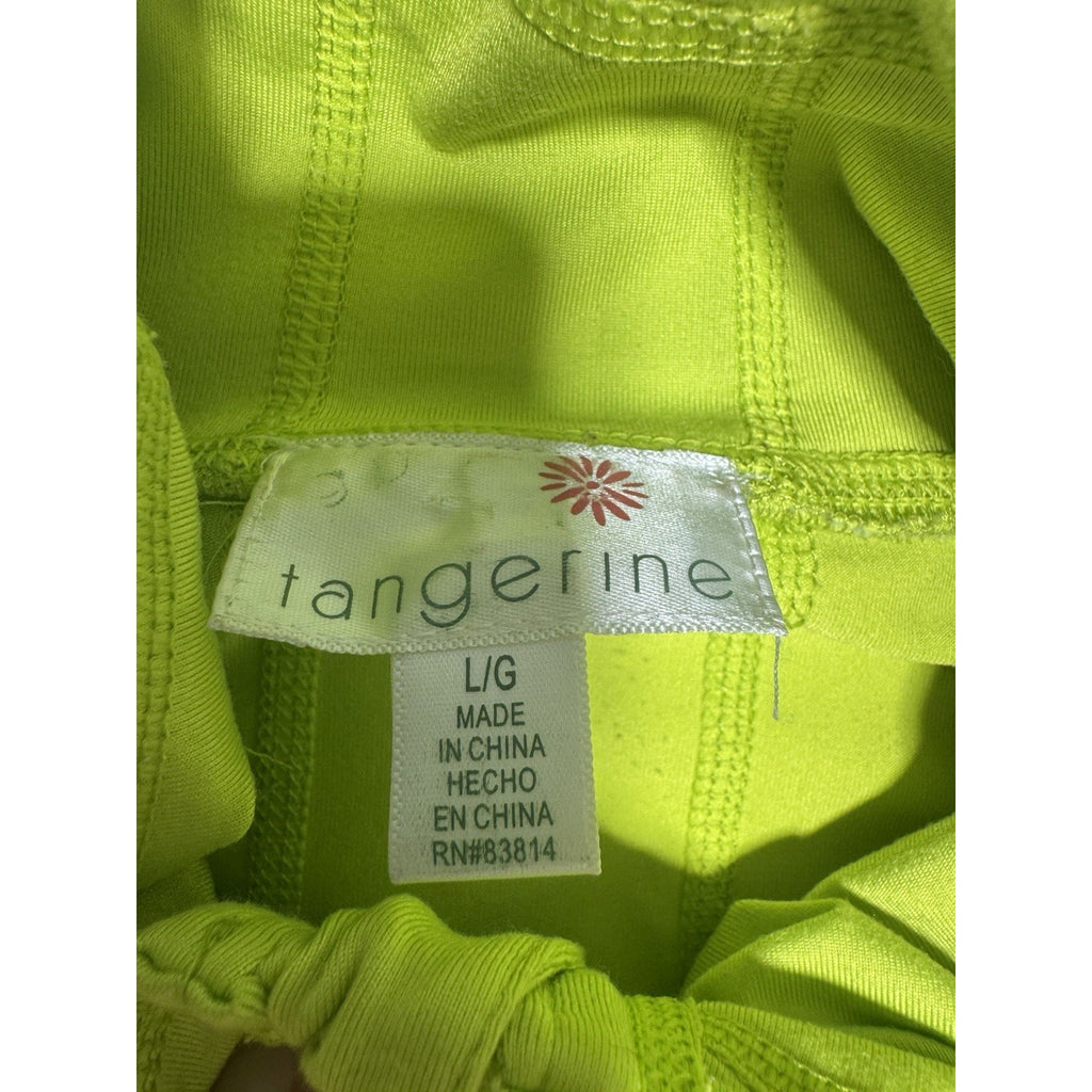 Tangerine Women’s L Neon Sulphur Green Full Zip Athletic Running Jacket Zip
